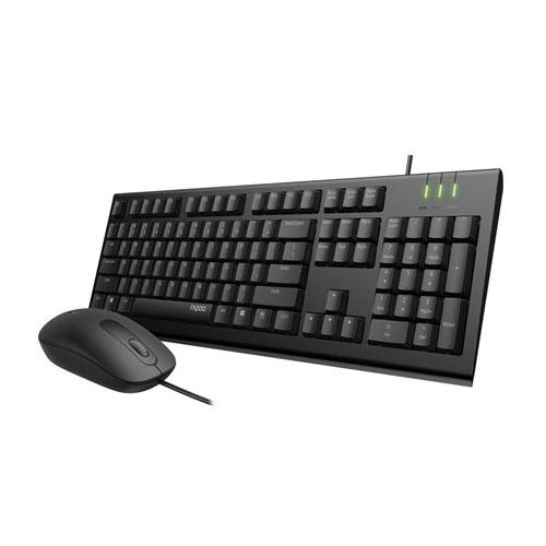 RAPOO X120 Pro Wired Optical Mouse and Keyboard Combo